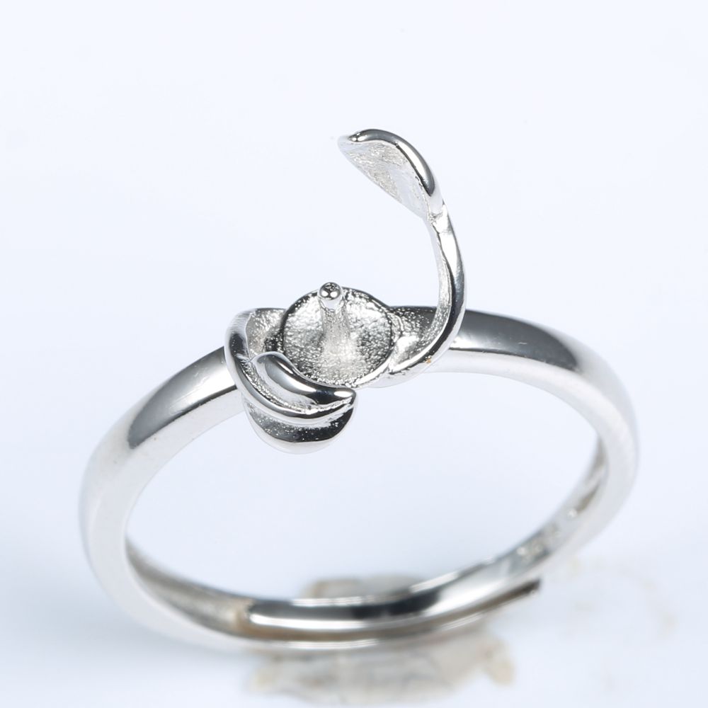 8-10mm Pearl Semi Mount Engagement Wedding Ring 925 Sterling Silver Women Fine Silver Women Charm Jewelry Setting