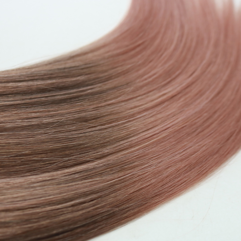 14-24inch 7Pcs 100g Full Set Clip in Hair Extensions Ombre Balayage Human Hair Clip in Human Hair Extensions Color Rose Gold