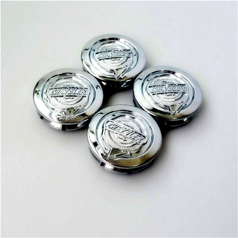 High Quality ABS 04895899AB 4Pcs 54mm Silver Chrysler 300C Alloy Wheel Center Hub Cap Cover Badge Emblem Car Styling Accessories