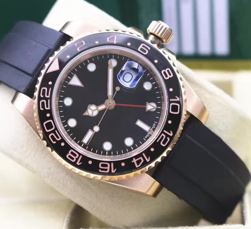 Luxury High Quality GMT 116710 Black Ceramic Bezel Luminescent Automatic Movement Mens Watch 18k Gose Gold Rubber Band Men's Wrist Watches, Slivery;brown
Luxury High Quality GMT 116710 Black Ceramic Bezel Luminescent Automatic Movement Mens Watch 18k Gose Gold Rubber Band Men's Wrist Watches, Slivery;brown
