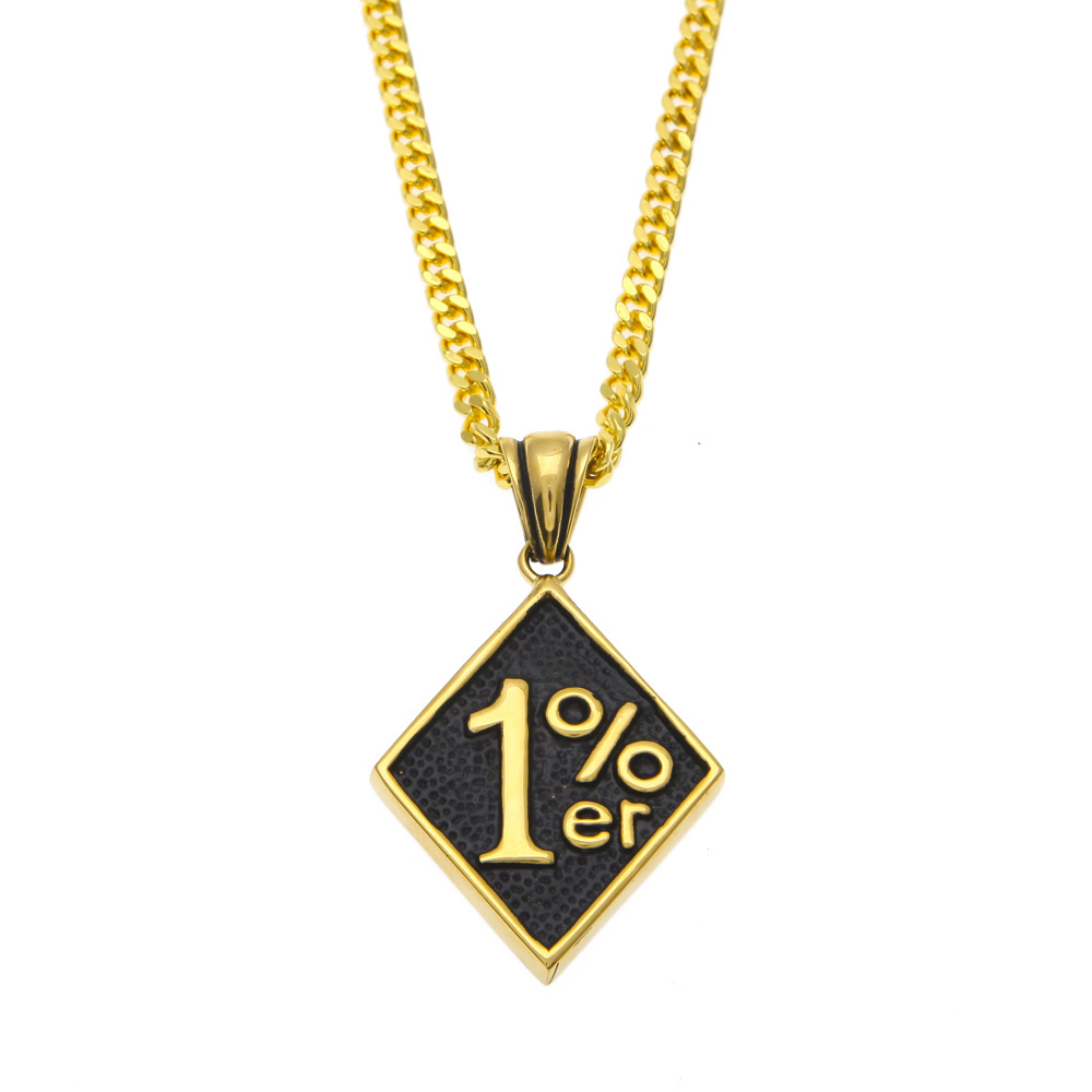 Trendy Jewelry Newest 1PC Luckly Number 1%er Pendants Cool Men Stainless Steel Biker Pendants For Male Necklace