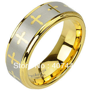 Free Shipping USA Hot Selling 8MM Tungsten Carbide Yellow Gold Color Laser Engraved Crosses Design Mens/Women Wedding Band Ring q170717
Free Shipping USA Hot Selling 8MM Tungsten Carbide Yellow Gold Color Laser Engraved Crosses Design Mens/Women Wedding Band Ring q170717