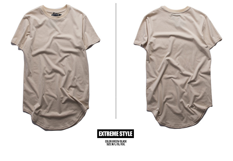 Fashion men extended t shirts longe hip hop tee women swag clothes haruku rock tshirt homme