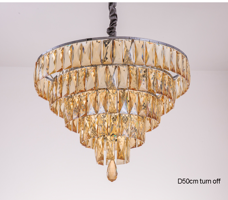 K9 Crystal Chandelier Modern American Crystal Chandeliers Lights Fixture Home Indoor Lighting Bed Dining Room Hotel Hanging Pendant Lamps