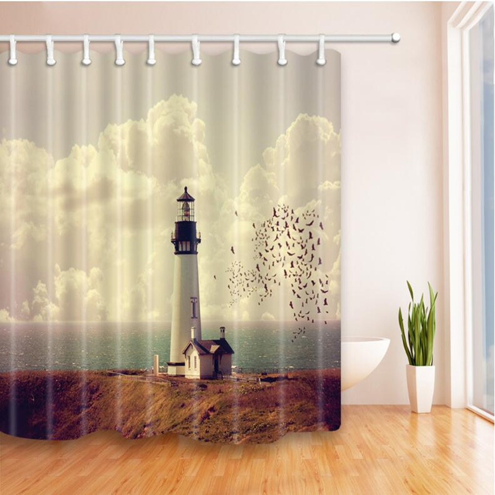 Hot Selling Lighthouse Shower Curtains Liner 180*180cm Home Decoration Waterproof Polyester Fabric Shower Room Hanging Curtain High Quality
Hot Selling Lighthouse Shower Curtains Liner 180*180cm Home Decoration Waterproof Polyester Fabric Shower Room Hanging Curtain High Quality