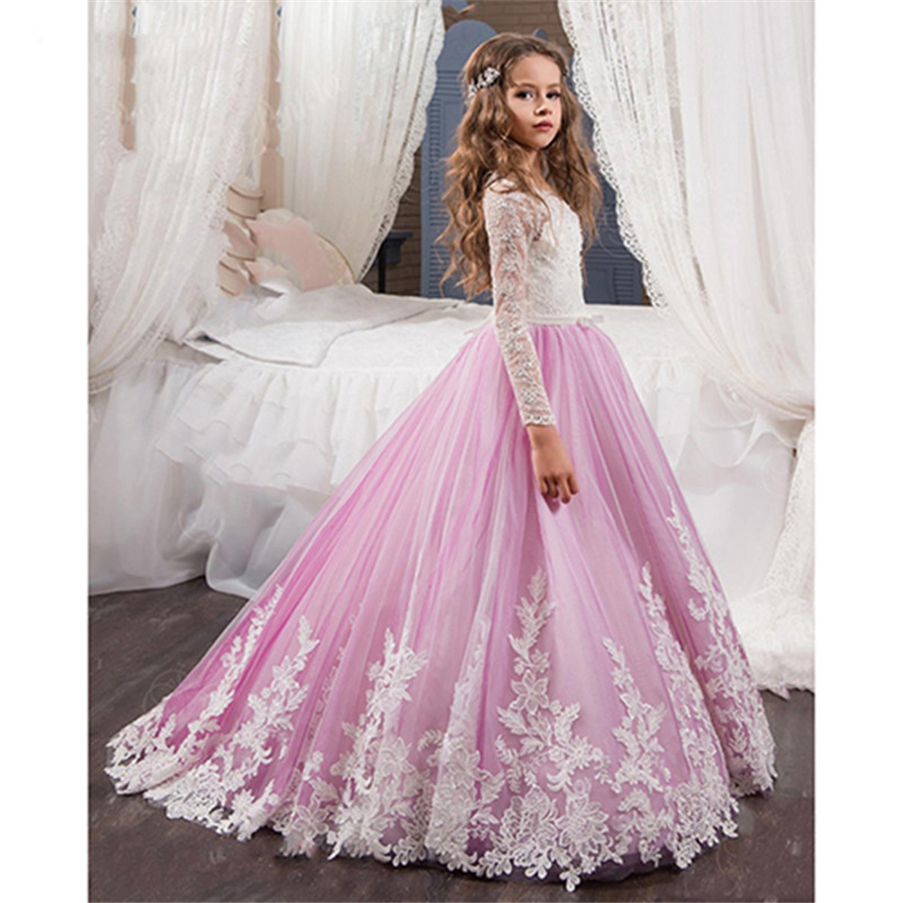 Communion Dresses White and Purple Long Sleeves Charming Lace Appliques Princess Communion Dresses Pageant Ball Gowns For Girls, Lanvender
Communion Dresses White and Purple Long Sleeves Charming Lace Appliques Princess Communion Dresses Pageant Ball Gowns For Girls, Lanvender