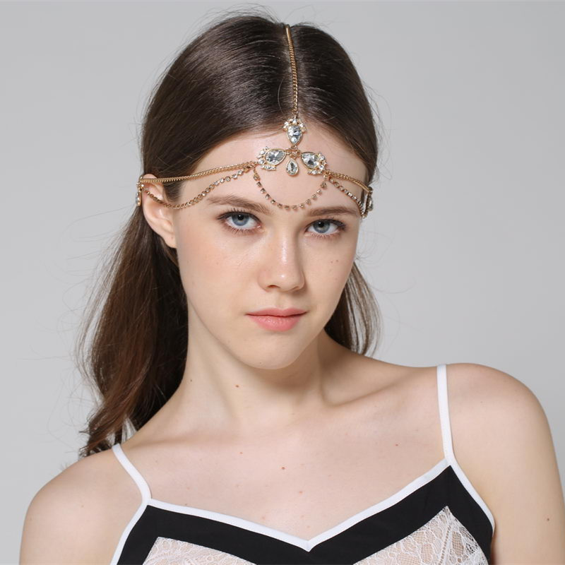 New Bohemia Crystal Cross headbands Women fashion hair jewelry Gold hairbands Tiaras Rhinestone Chain wedding Hair accessories
New Bohemia Crystal Cross headbands Women fashion hair jewelry Gold hairbands Tiaras Rhinestone Chain wedding Hair accessories