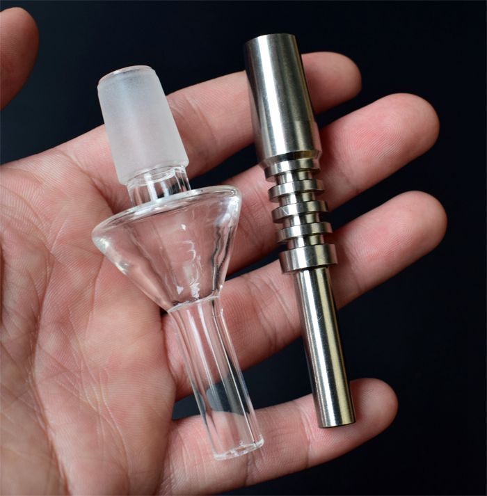 2017 Nectar Collector Tip Grade 2 Titanium Nail 10mm 14mm 18mm Inverted Nail Quartz Nail Quartz Tip For Glass Nectar Collector