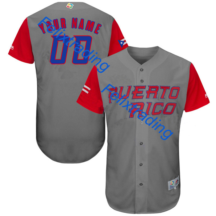 2017 2017 Puerto Rico World Baseball Classic Wbc Jersey 1 Carlos Correa