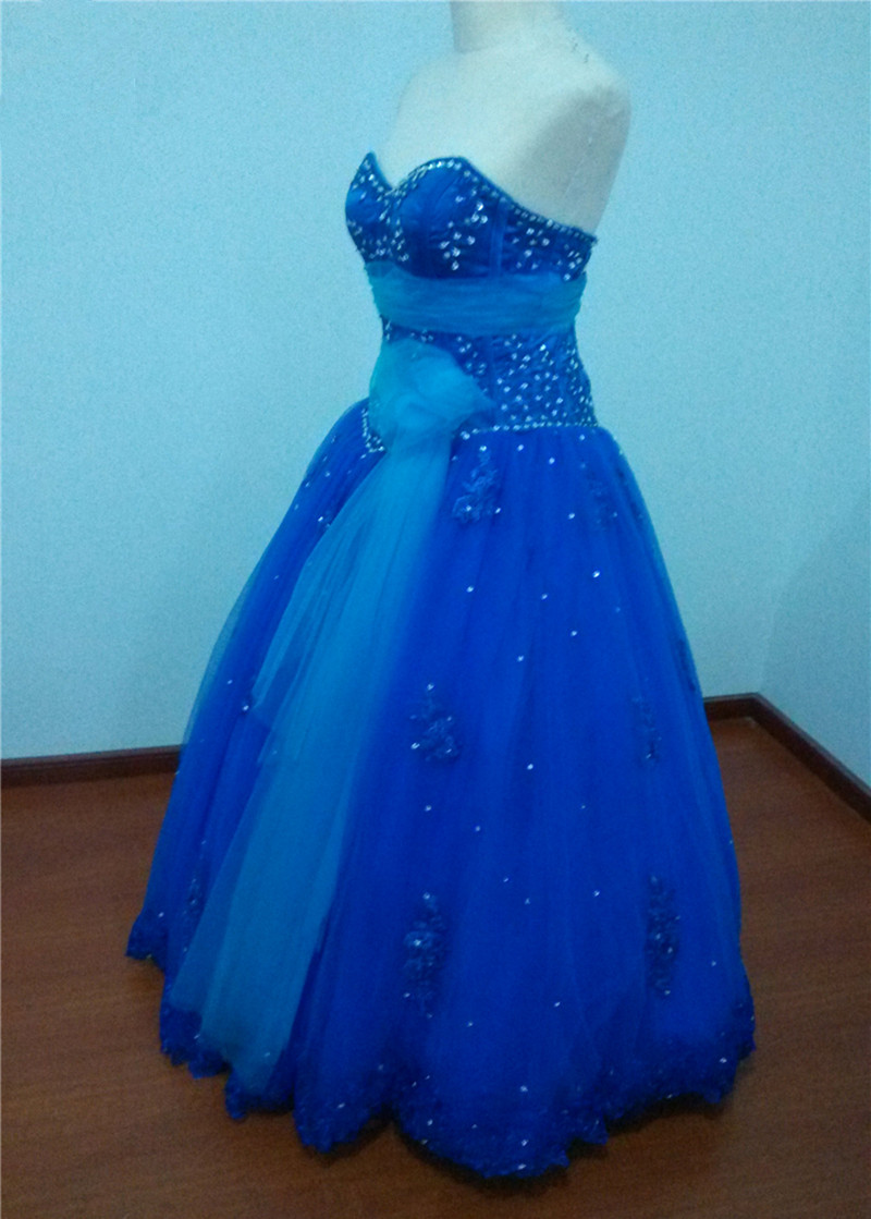fashion royal blue crystal lace ball gown quinceanera dresses with appliques plus size sweet 16 dress vestido debutante gowns bq44