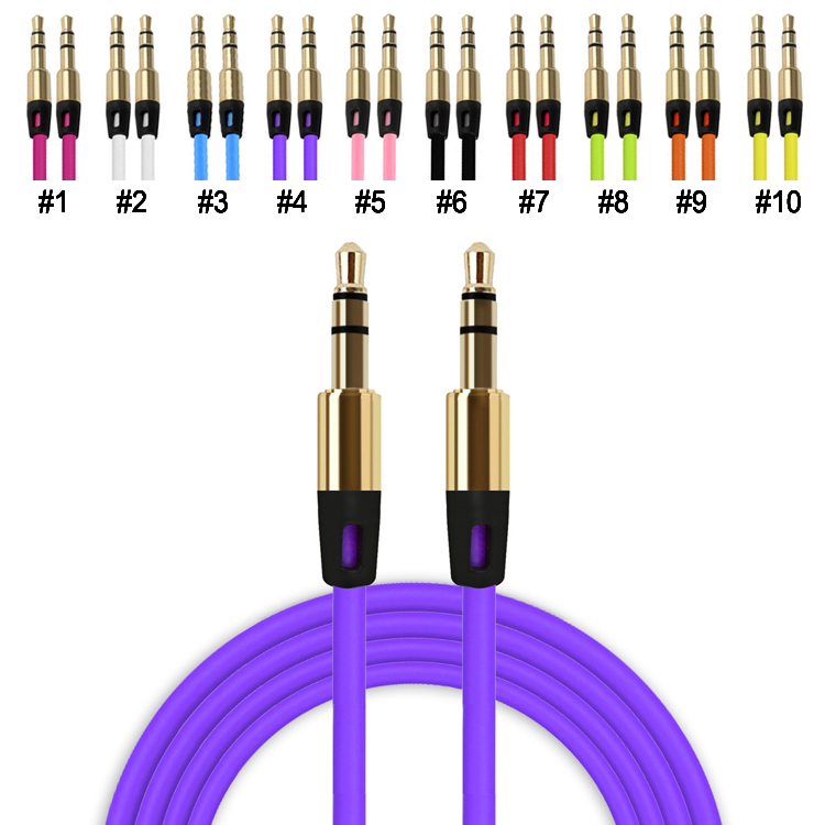 Car Audio AUX Extention Cable 3ft 1M wired Auxiliary Stereo 3.5mm metal Jack port Male Lead for portable Phone computer Speaker