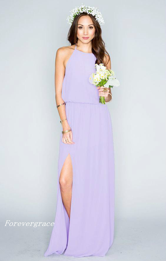 Beach Bohemian Country Style Bridesmaid Dress Summer Boho Maid of Honor Dress Wedding Guest Gown Custom Made Plus Size