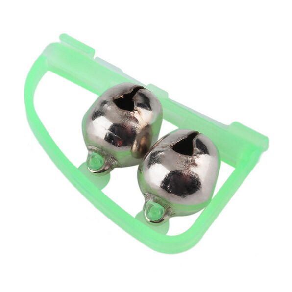 10pc Fishing Accessory Rod Tip Fish Bite Double Alarm Alert Clip Bells Tool for Fishing Tackle Tools night time anglers Glow in the dark