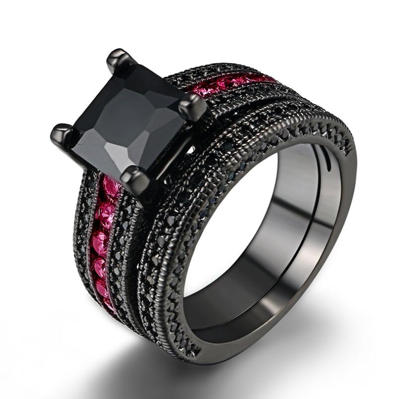 choucong Hot His and Her Couple Ring Set Vintage Jewelry 18K Black Gold Filled Princess Cut Sapphie Gemstones Women Wedding Bridal Ring gift
choucong Hot His and Her Couple Ring Set Vintage Jewelry 18K Black Gold Filled Princess Cut Sapphie Gemstones Women Wedding Bridal Ring gift