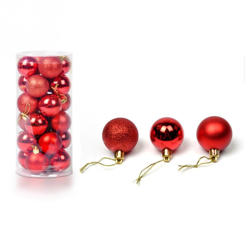 Christmas Tree Decor Ball Bauble Hanging Xmas Party Ornament decorations for Home Christmas decorations 24balls/piece,96balls/lot