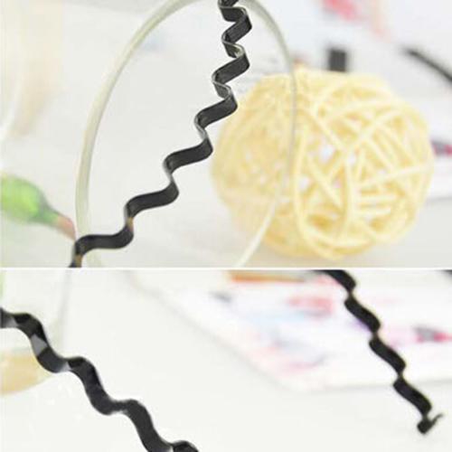 New Chic Women's Metal Sports Wave Elastic Headwear Hairband Hair Decoration #T701