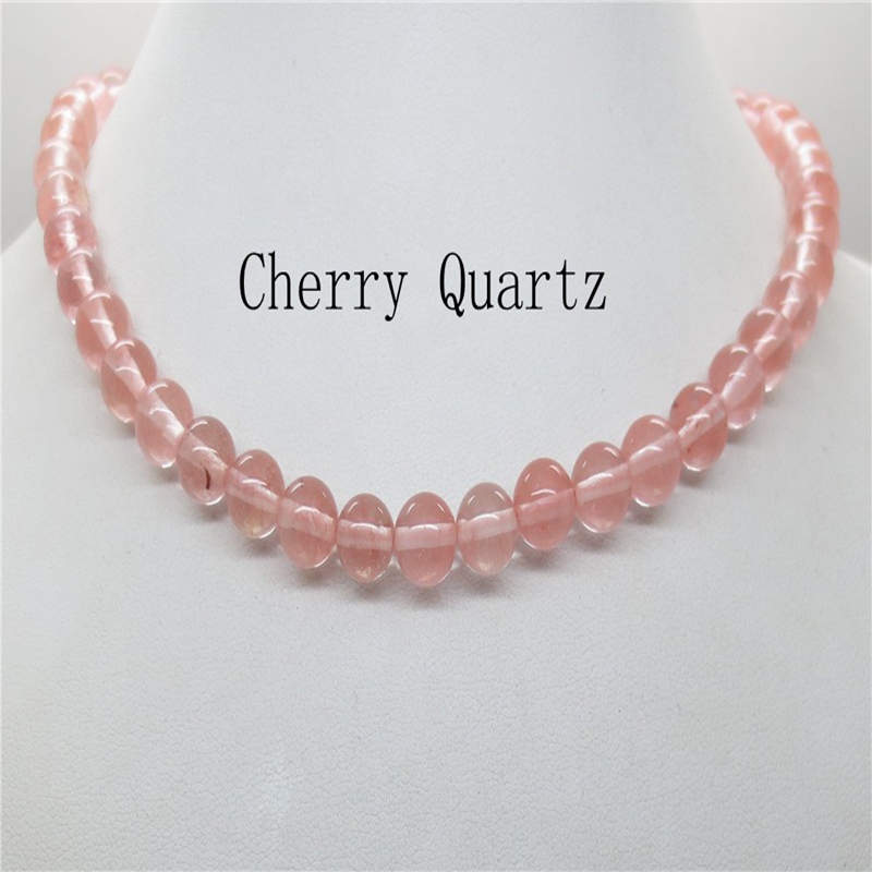 Natural stone necklace round beads Agate Crystal Semi precious stone Pendant Necklace jewelry for women & MenFashion Christmas