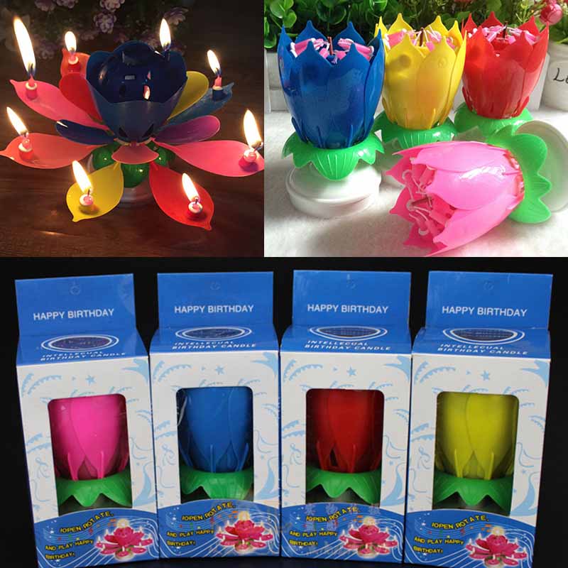 Colorful Petals Music Candle Children Birthday Party Lotus Sparkling Flower Candles Squirt Blossom Flame Cake Accessory Gift WX9-104
Colorful Petals Music Candle Children Birthday Party Lotus Sparkling Flower Candles Squirt Blossom Flame Cake Accessory Gift WX9-104