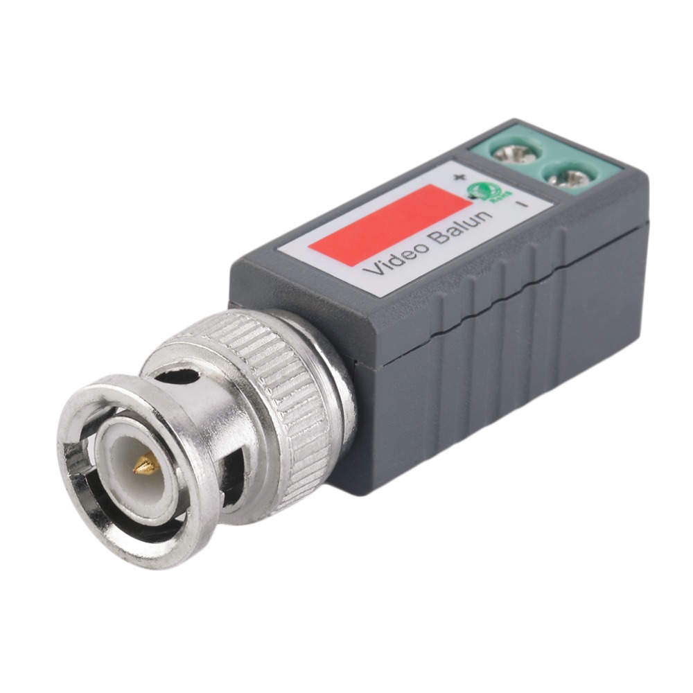 2pcs Camera CCTV Coax CAT5 To BNC Male Video Passive Balun UTP Transceiver Connector Passive Transceivers