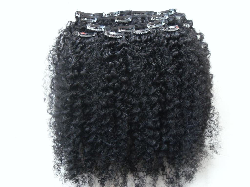 brazilian human virgin remy clip ins hair extensions kinky curls hair weft jet black 1# color
brazilian human virgin remy clip ins hair extensions kinky curls hair weft jet black 1# color