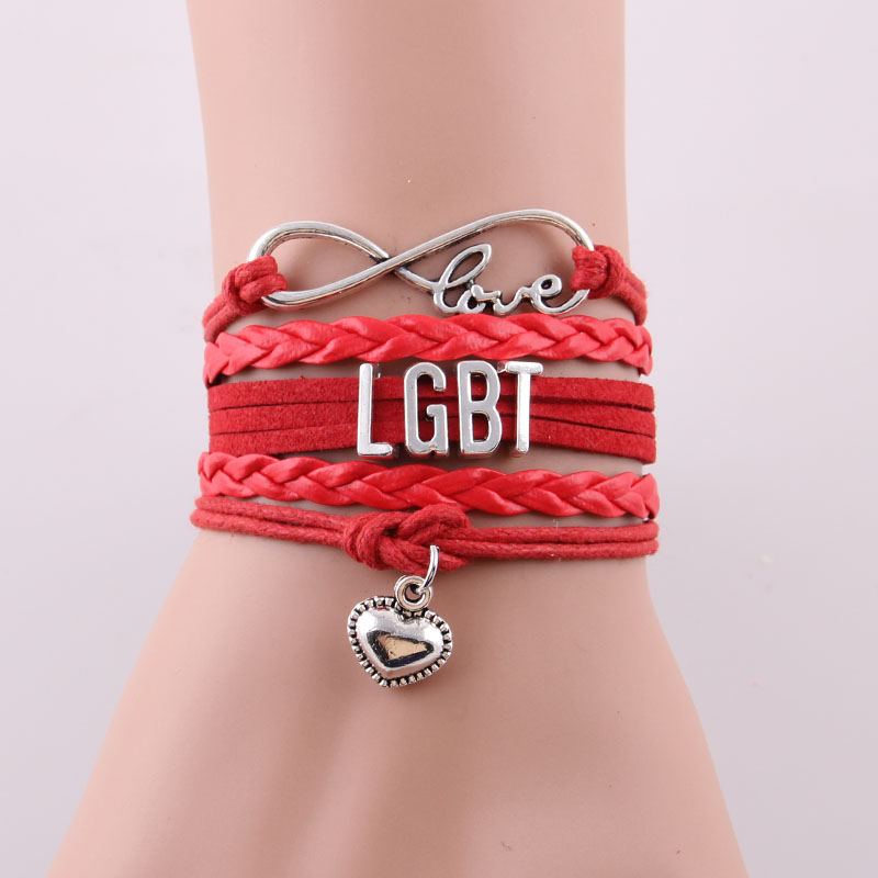 Wholesale-Infinity Awareness heart charm bracelets & bangles wedding bracelet for lovers gifts jewelry Drop Shipping