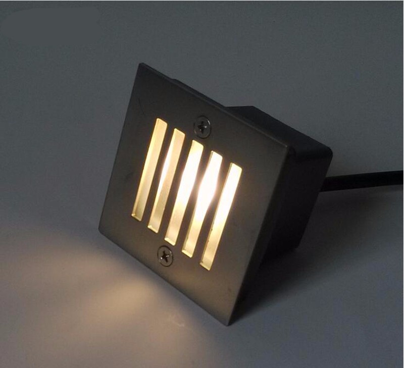 Square LED Underground Light 1W Aluminum Waterproof for Buried Yard Lamp Landscape Recessed Inground Lighting IP65