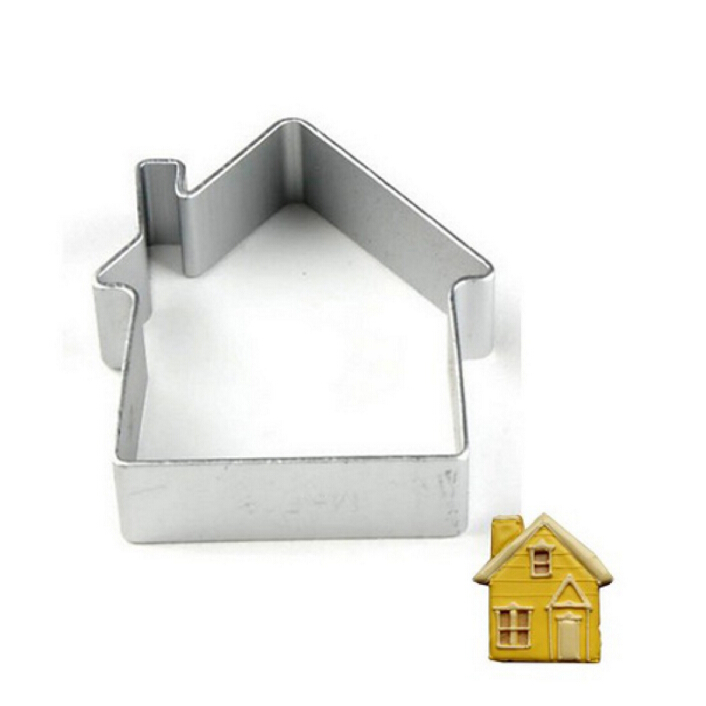 Wholesale- House Shaped Aluminium Mold Sugarcraft Cake Decorating Cookies Baking Pastry Cutter Mould Tool baking tools for cakes