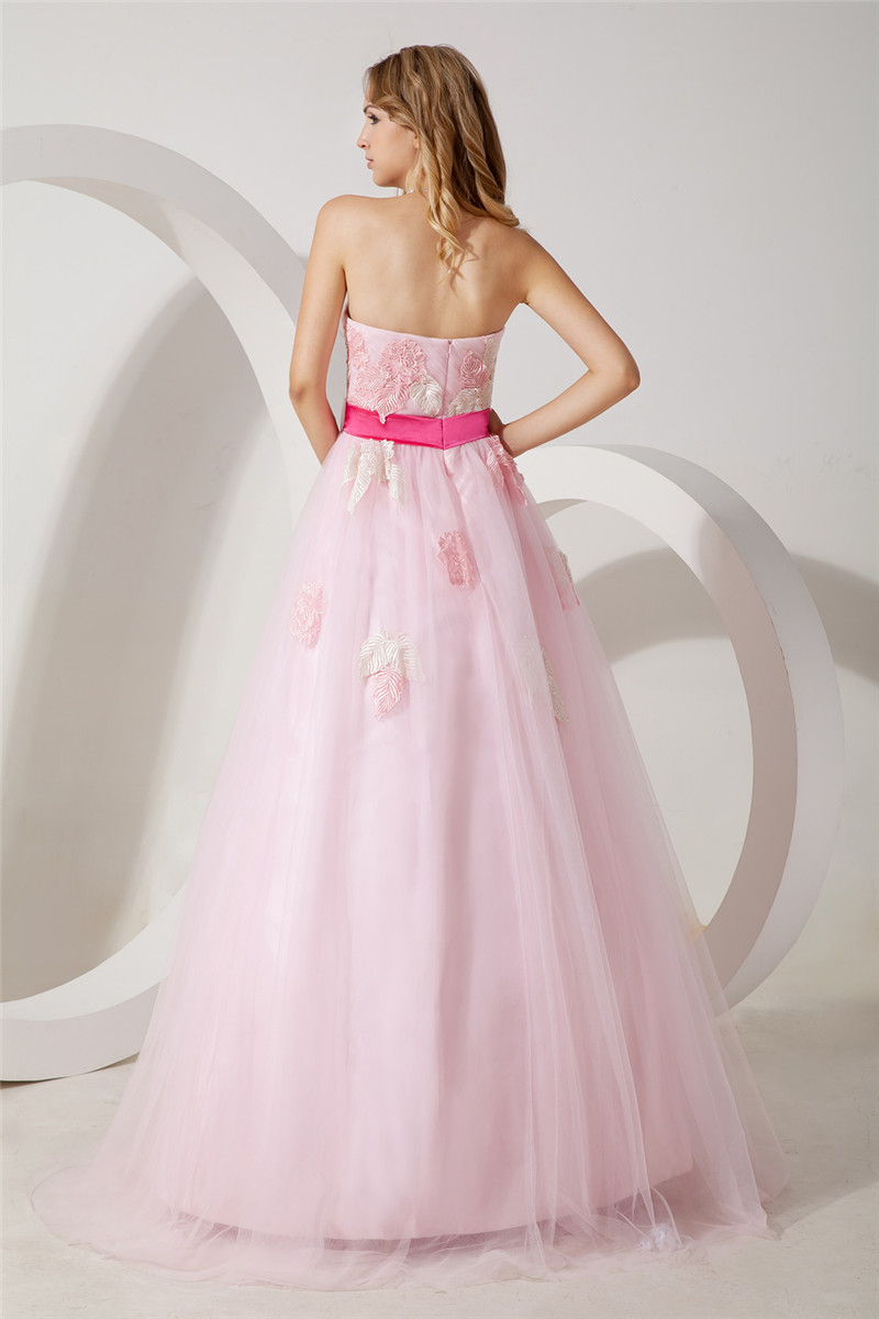 2017 Fashion Light Pink Appliques A-Line Quinceanera Dresses with Sweetheart Tulle Plus Size Sweet 16 Dress Vestido Debutante Gowns BQ67