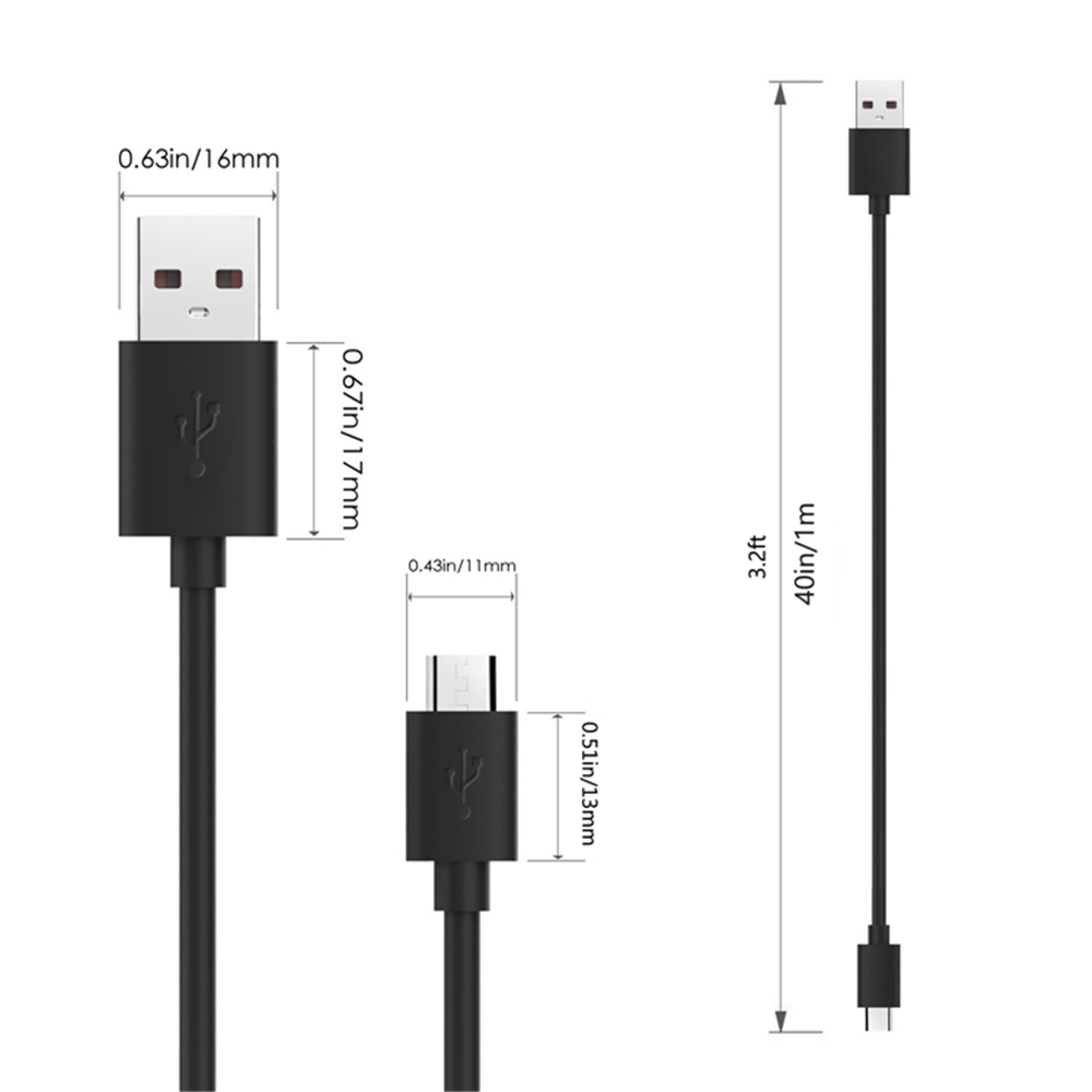 Premium 2A High Speed Micro USB Cable Type C cables Powerline 4 lengths 1M 1.5M 2M 3M Sync Quick Charging USB 2.0 for Android smart
