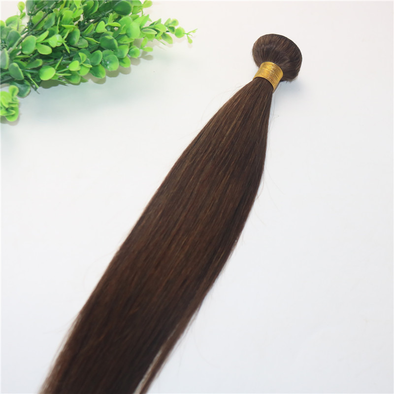 8A Dark Brown #4 Brazilian Hair Bundles 10-30 Double Drown Human Hair Wefts Straight Hair Weaves Free Fast Shipping