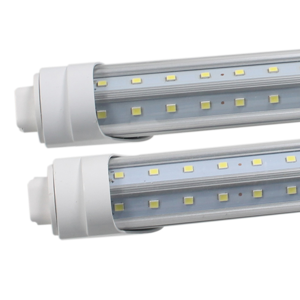 R17D Led Tubes Light 4ft 5ft 6ft 8ft Cooler Door V-Shaped double row 270 Angle T8 Leds Light Tube AC 110-277V UL cUL f96t12 t10 Ho replacement remove 