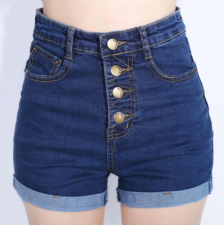 New Fashion 4 Buttons Retro Elastic High Waist Shorts Feminino Denim Shorts for Women Loose Plus Size Blue Jeans Short with Cuffs RY
New Fashion 4 Buttons Retro Elastic High Waist Shorts Feminino Denim Shorts for Women Loose Plus Size Blue Jeans Short with Cuffs RY