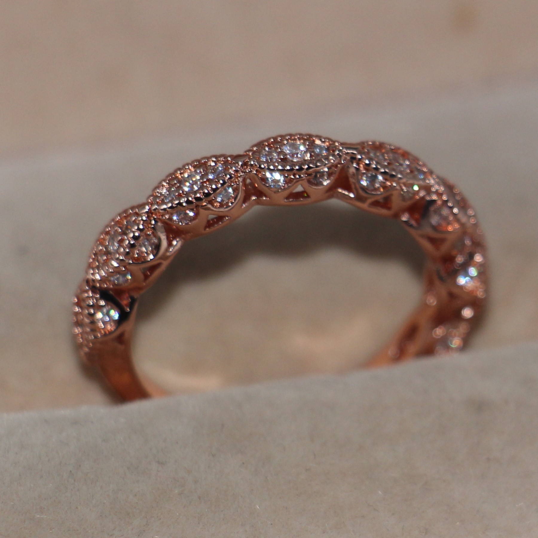 Sterg Sier Engagement Ring Set: Handmade 4CT White Topaz Bridal Wedding Band Set