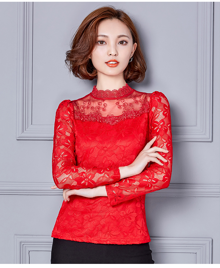 Wholesale-women tops plus size embroidery lace blouse white blouses with ruffles camisas com renda big sizes 3xl 4xl xxxl xxxxl