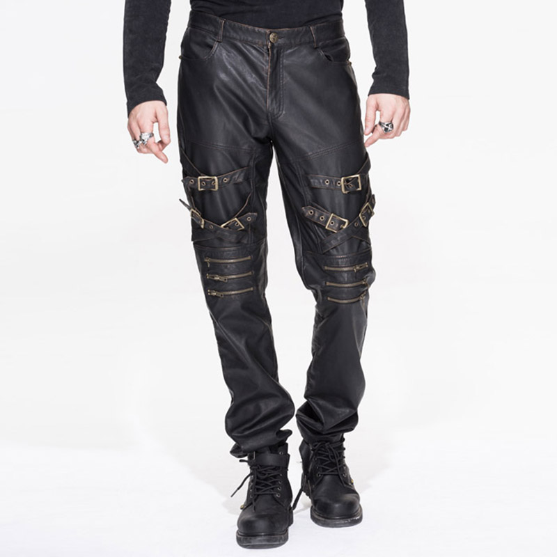 Wholesale- 2016 Autumn Winter Shiny Gothic England Punk Rock Street Straight Male Long Trousers PU Hip Hop Metal Men Grommet Straps Pants, Black
Wholesale- 2016 Autumn Winter Shiny Gothic England Punk Rock Street Straight Male Long Trousers PU Hip Hop Metal Men Grommet Straps Pants, Black