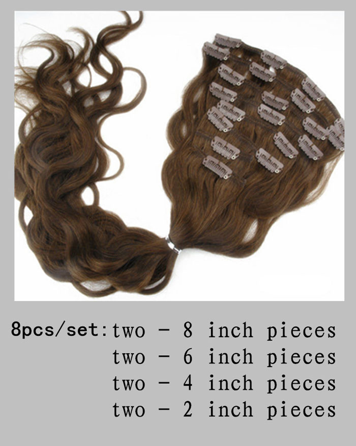 Blonde Hair Extension Brazilian Body Wave clip in human hair extensions 100g 8pcs Brazilian Virgin Hair
