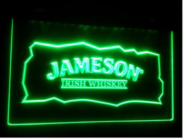 Jameson Whiskey Bar Club Pub LED Neon Light Sign home decor crafts