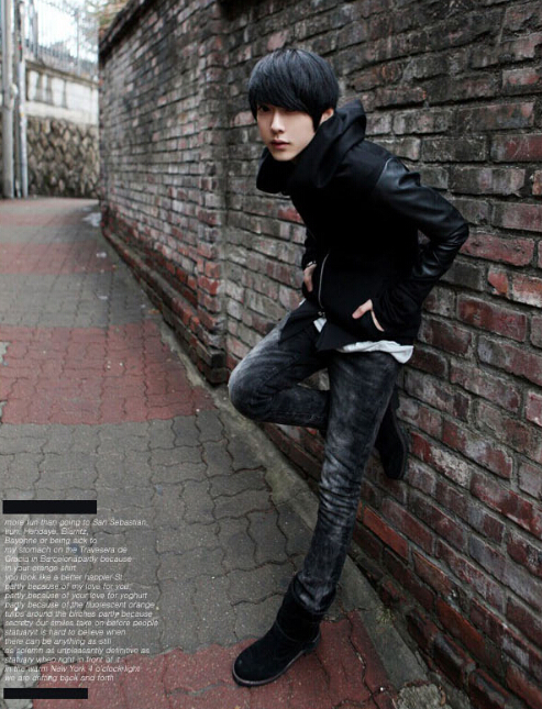 Wholesale- 2017 New Men Spring Sweatshirts Zipper Hoodies Leather Patchwork Slim Male Coat Men Black Hoodies Cool Street Clothing