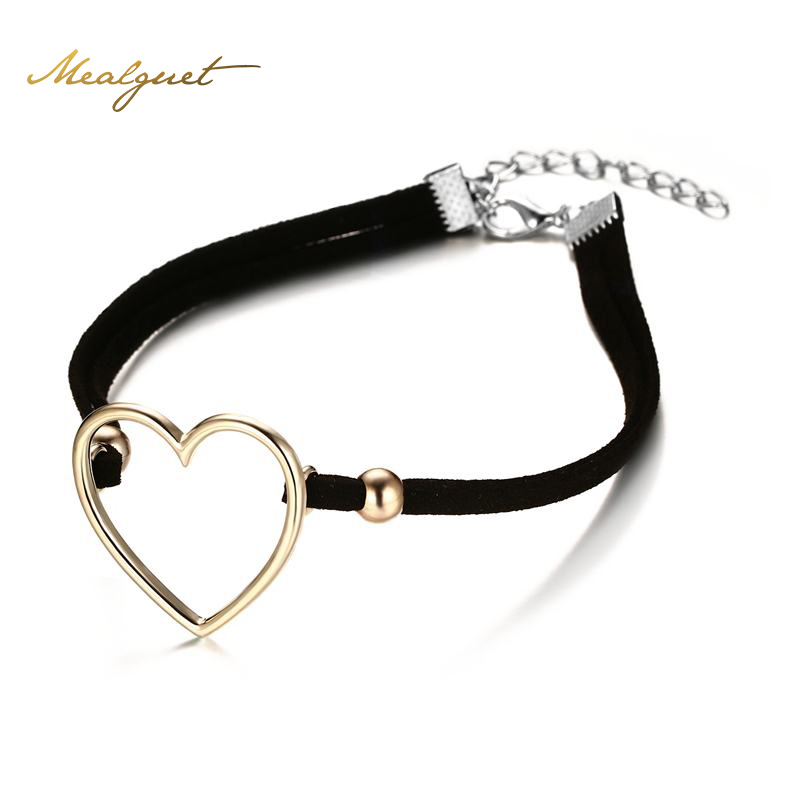Elegant Gold-color Heart Choker Necklace For Women Rope Pendants Black Leather Rope Chain Necklaces, Golden;silver
Elegant Gold-color Heart Choker Necklace For Women Rope Pendants Black Leather Rope Chain Necklaces, Golden;silver