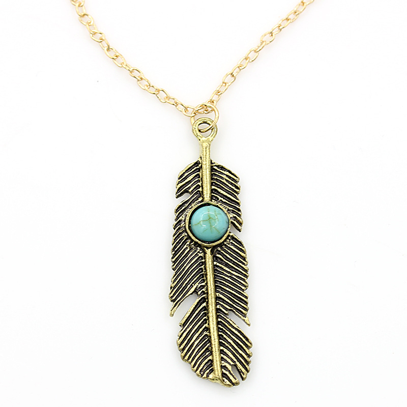 Boho Style Antique Gold Silver Women Tassel Necklace Feather Turquoise Pendants Necklaces Vintage Multielement Statement Jewelry
Boho Style Antique Gold Silver Women Tassel Necklace Feather Turquoise Pendants Necklaces Vintage Multielement Statement Jewelry