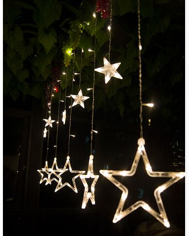 110V/220V Led Strings Flash Star Curtain Lights Lamp Christmas Wedding Bar Shop Outdoor/Indoor Waterproof Home Decorations Lights Lamp