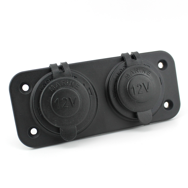 Guaranteed 100% Dual Cigarette Lighter Plug Socket Adapter Universal Waterproof Car Motorcycle Flush Mounted 12V 24V Free Shipping