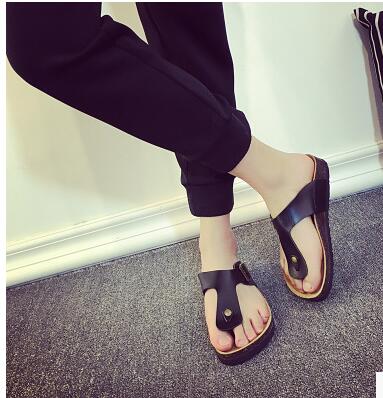 Beach Shoes Flip Flops Summer Cork Slipper Woman Flat Sandals Antiskid Slippers Beach Casual Cool Slipper 2pcs/pair OOA1674