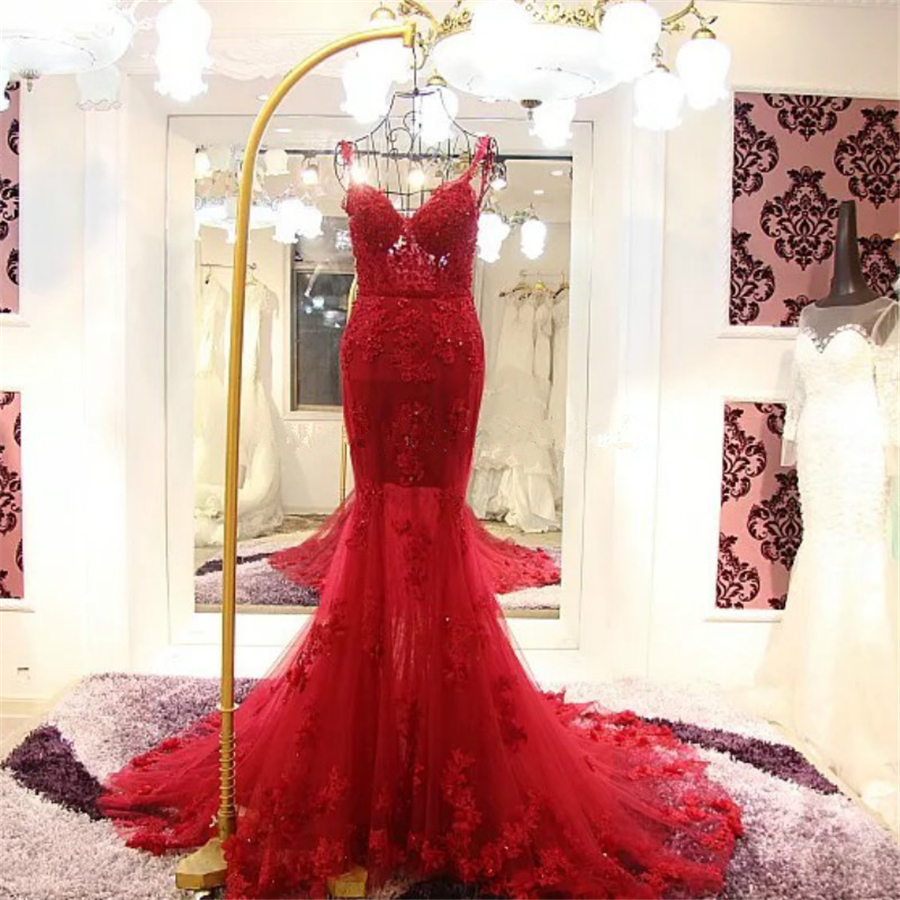 Spaghetti Straps Long Mermaid Backless Lace Red Evening Dresses 2019 Women Applique Lace Prom Gowns Robe De Soiree, Orange
Spaghetti Straps Long Mermaid Backless Lace Red Evening Dresses 2019 Women Applique Lace Prom Gowns Robe De Soiree, Orange