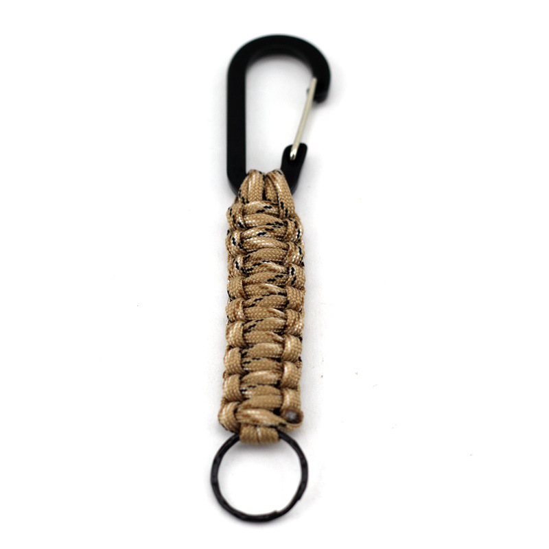 Outdoor Gear Carabiner Survival Key Ring Kits Escape Paracord for Hiking Camping Travel Key Chain Mountaineering Buckle 10pcs