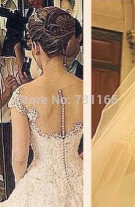 Sexy Ball Gown Princess Beaded Plus Size Wedding Dress Bridal Ivory White Cap Sleeve Lace Vintage Wedding Gowns Vestido De Noiva