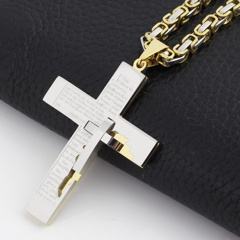 Fashion High Quality Men's Cool Silver Gold Stainless Steel Cross Pendant Free Chain Necklace Accessories NNP68
Fashion High Quality Men's Cool Silver Gold Stainless Steel Cross Pendant Free Chain Necklace Accessories NNP68