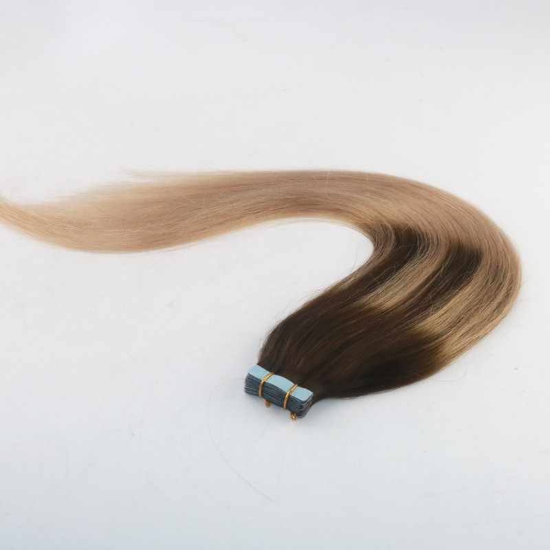 Balayage Color #4#18 Top Grade High Quality Hot Selling Virgin Remy Hair Straight Seamless Human Hair PU Tape Hair Extension 100G Per Bundle