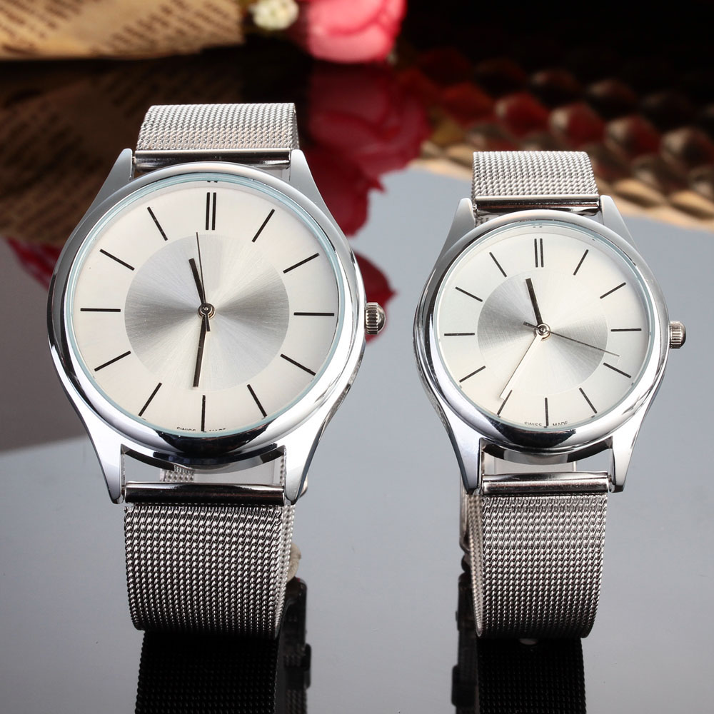 Fashion Brand wrist watch women men Lovers' silver Steel Metal Band quartz Clock C01, Man silver black
Fashion Brand wrist watch women men Lovers' silver Steel Metal Band quartz Clock C01, Man silver black