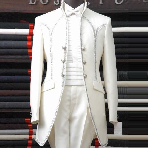 2018 New Arrival Groom Tuxedos Groomsmen Shawl White Lapel Best Man Suit/Bridegroom/Wedding/Prom Suits (Jacket+Pants+Tie+Vestf), Light gray
2018 New Arrival Groom Tuxedos Groomsmen Shawl White Lapel Best Man Suit/Bridegroom/Wedding/Prom Suits (Jacket+Pants+Tie+Vestf), Light gray